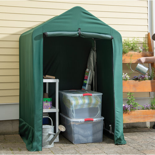 ShelterLogic 4 ft. W x 3.91 ft. D Plastic Portable Storage Shed